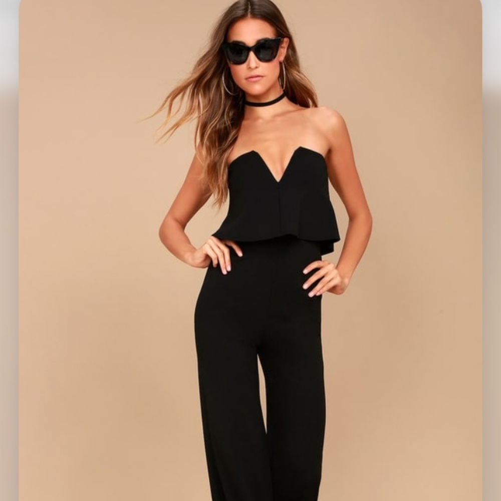 Lulu’s power of black love jumpsuit size XL